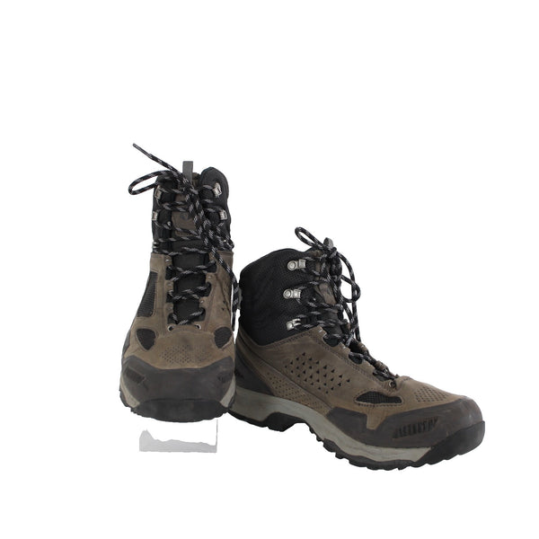 Vasque Vibram  Sz 12 M Brown Black Lace Up Fabric Upper Inner Hiking Boots