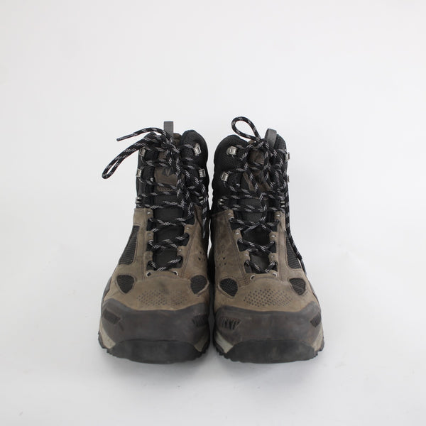 Vasque Vibram  Sz 12 M Brown Black Lace Up Fabric Upper Inner Hiking Boots