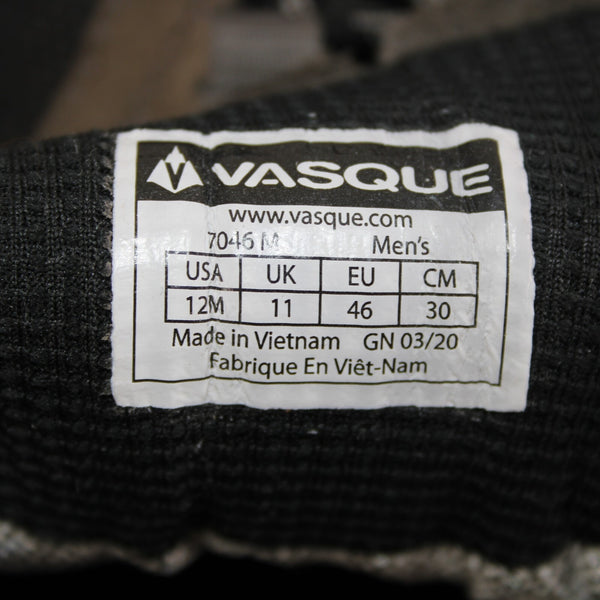 Vasque Vibram  Sz 12 M Brown Black Lace Up Fabric Upper Inner Hiking Boots