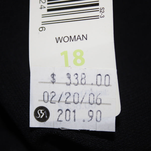 Linda Allard Ellen Tracy Sz 18 x 31 Pant NEW 202 Black Pleated Straight Leg Pant