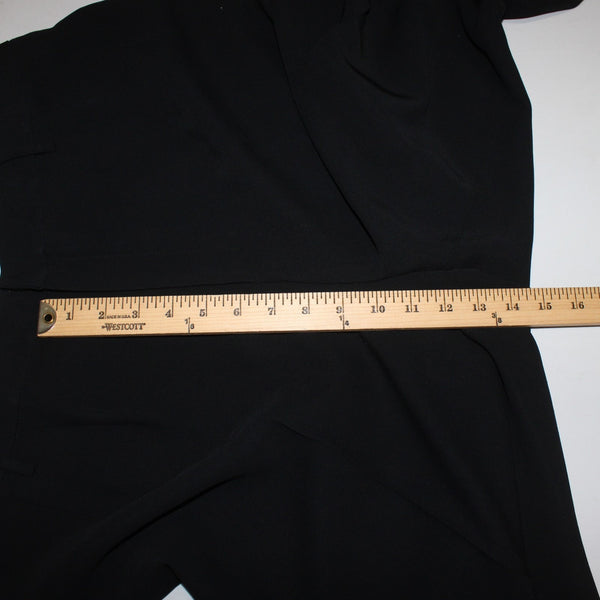 Linda Allard Ellen Tracy Sz 18 x 31 Pant NEW 202 Black Pleated Straight Leg Pant