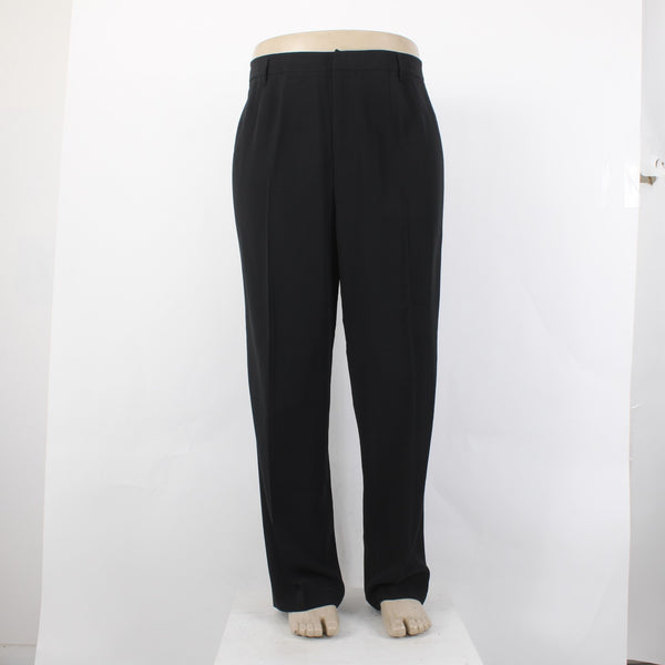 Linda Allard Ellen Tracy Sz 18 x 31 Pant NEW 202 Black Pleated Straight Leg Pant