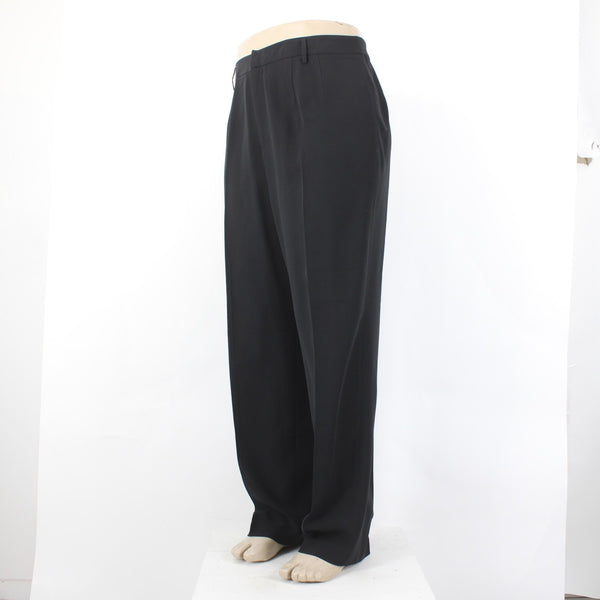 Linda Allard Ellen Tracy Sz 18 x 31 Pant NEW 202 Black Pleated Straight Leg Pant