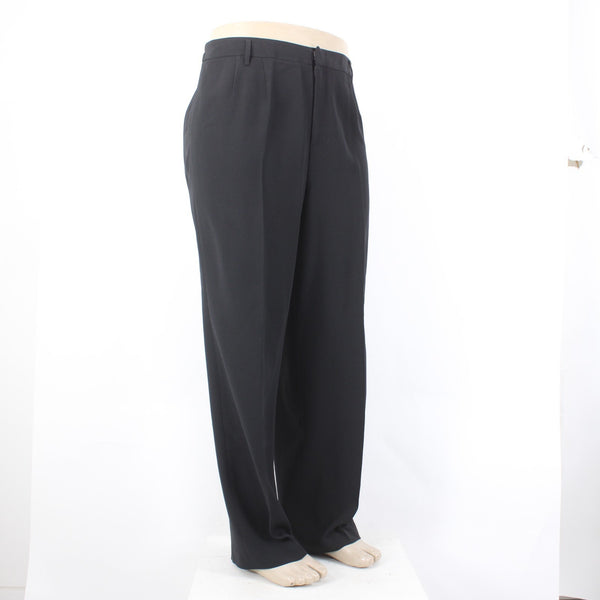 Linda Allard Ellen Tracy Sz 18 x 31 Pant NEW 202 Black Pleated Straight Leg Pant