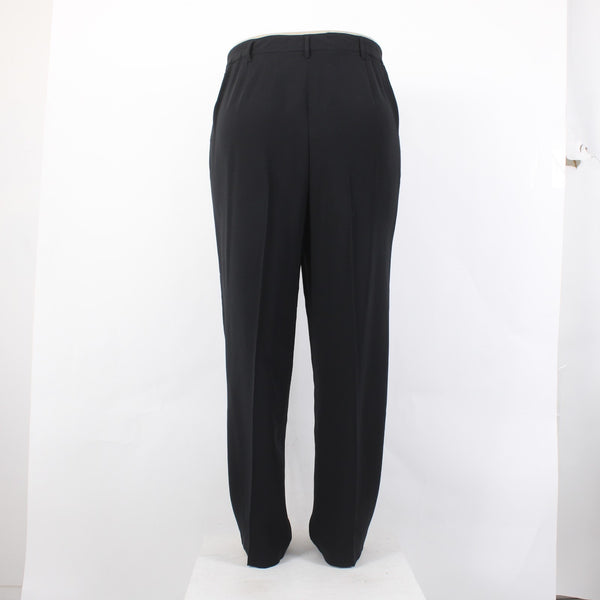 Linda Allard Ellen Tracy Sz 18 x 31 Pant NEW 202 Black Pleated Straight Leg Pant