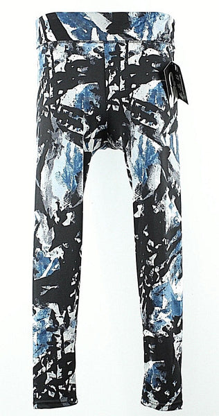 S2 Sportswear NEW XL x 28 Black Blue Gray Multi Poly Spandex  Activewear Pant