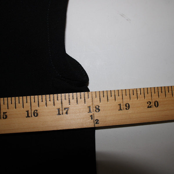 'S Max Mara Sz 4 Black Drawstring Neckline Triacetate Polyester Cap Sleeve Top