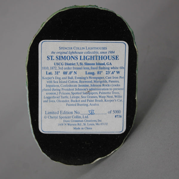 Cheryl Spencer Collin Lighthouse Simons Light House District 7 GA Lighthouse