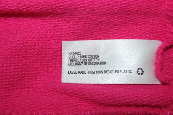 Gap Kids Sz XL 12 Pink White Striped Hooded Cotton French Terry Jacket