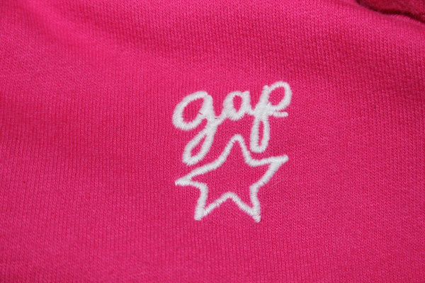 Gap Kids Sz XL 12 Pink White Striped Hooded Cotton French Terry Jacket