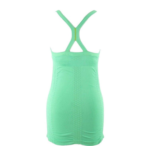 Zella Sz S Happy Green Textured Shelf Bra Sorbtek Nylon Spandex Activewear Top