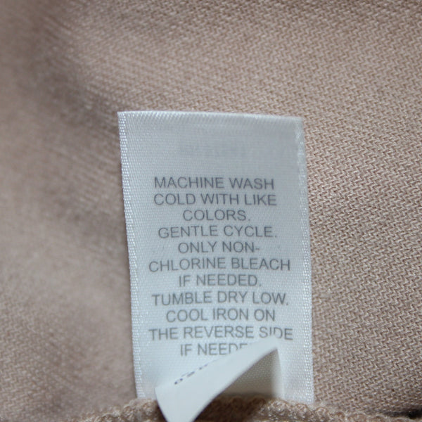 J Jill Sweater Sz M Tan Velour Long Sleeve Round Neck Cotton Modal Sweater