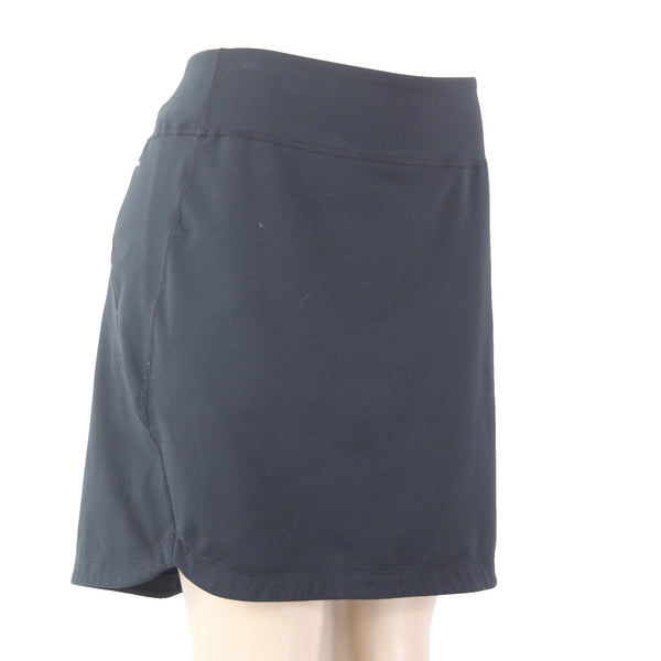 Columbia AW Skort Skirt Sz L Black Elastic Waist Pull On Poly Elastane AW Skort