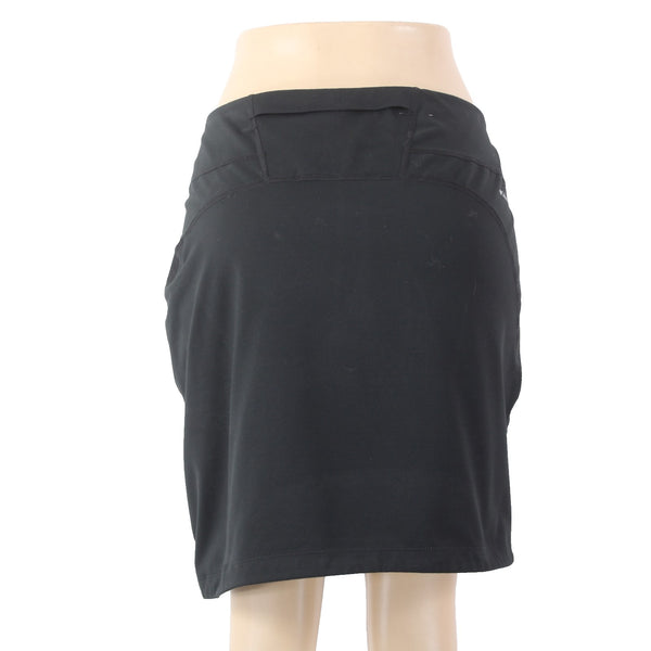 Columbia AW Skort Skirt Sz L Black Elastic Waist Pull On Poly Elastane AW Skort