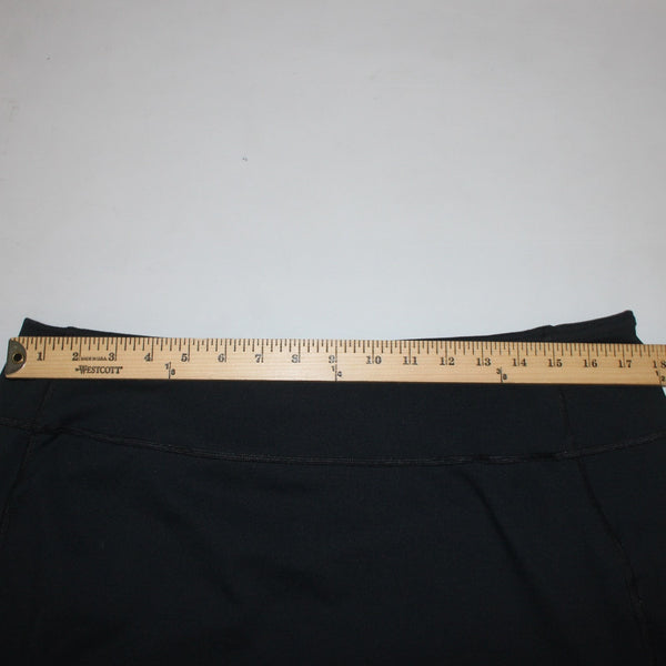 Columbia AW Skort Skirt Sz L Black Elastic Waist Pull On Poly Elastane AW Skort