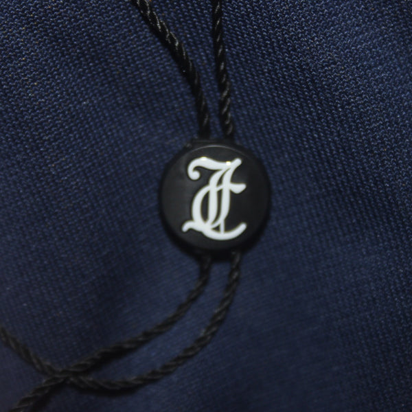 Juicy Couture Jacket NEW $169 Sz M Navy Blue Silver Velour Embroid Poly Spandex