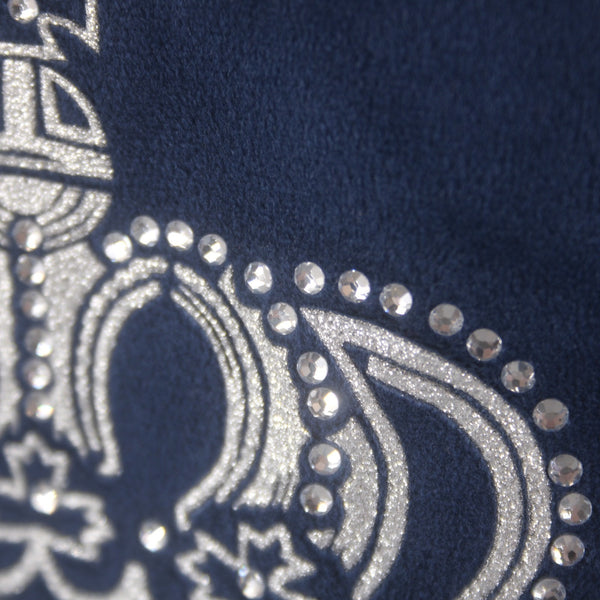 Juicy Couture Jacket NEW $169 Sz M Navy Blue Silver Velour Embroid Poly Spandex
