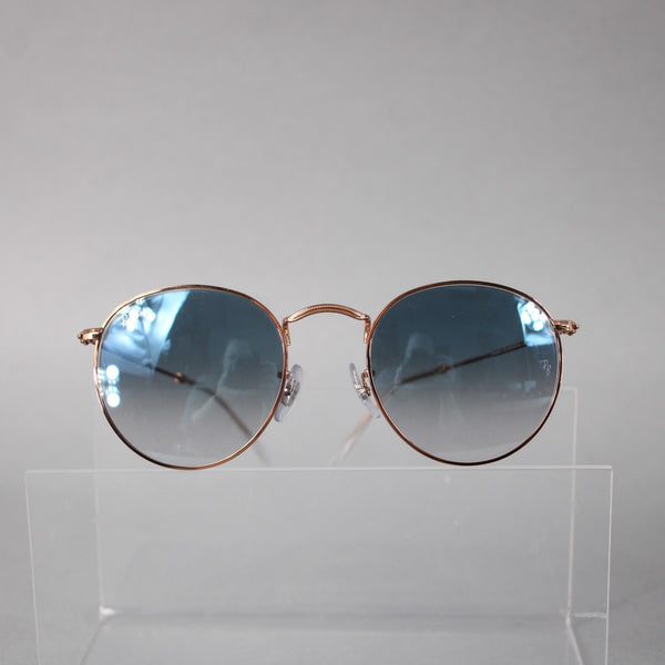 Ray Ban Sunglasses Round Metal RB 3447 9202/3F 50 21 145 2N Goldtone W/ Case