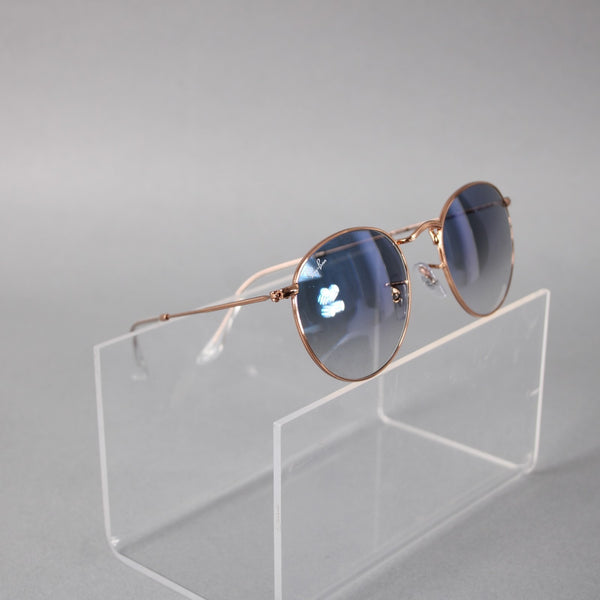 Ray Ban Sunglasses Round Metal RB 3447 9202/3F 50 21 145 2N Goldtone W/ Case