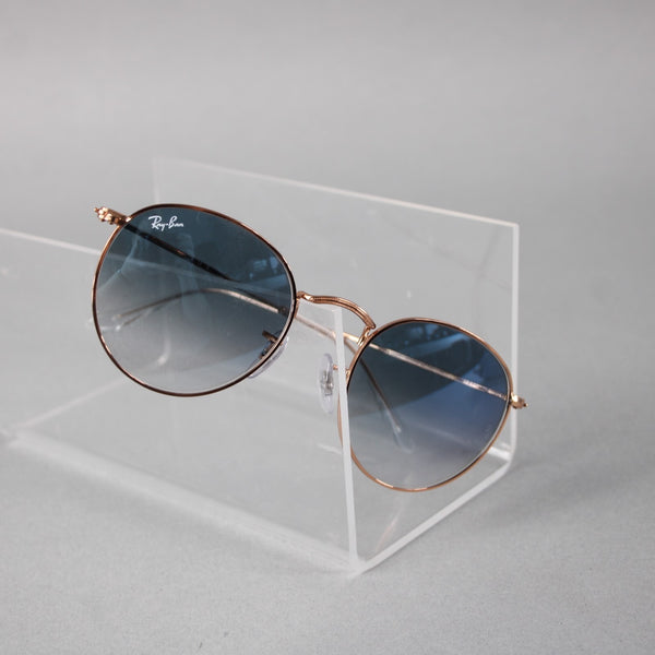 Ray Ban Sunglasses Round Metal RB 3447 9202/3F 50 21 145 2N Goldtone W/ Case