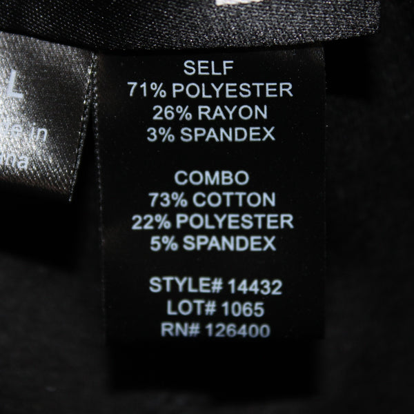 Antthony Sz L Knit Pant Set NEW Sz L Black Navy Asymmetrical Poly Rayon Pant Set