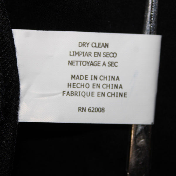 Lena Gabrielle Sz 10 Black Rhinestone Faux Pockets Polyestr Spandex AS IS Jacket