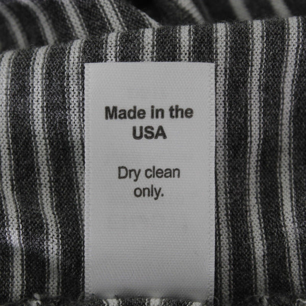 Michael Stars Sz S Gray White Stripes Drawstring Waist Scoop Rayon Knit Dress