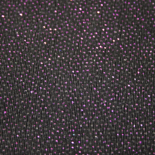 Armani Collezioni Sz 2 Black Purple Metallic Acetate Elastane Basic Layering Top