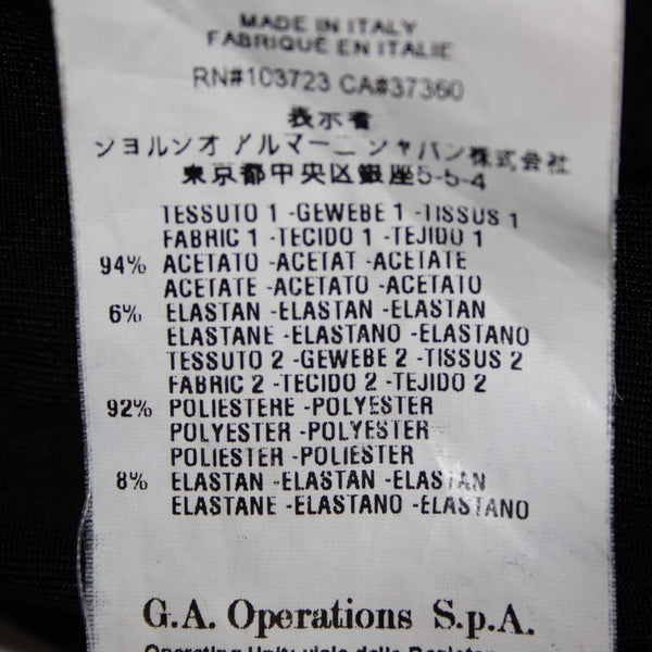 Armani Collezioni Sz 2 Black Purple Metallic Acetate Elastane Basic Layering Top
