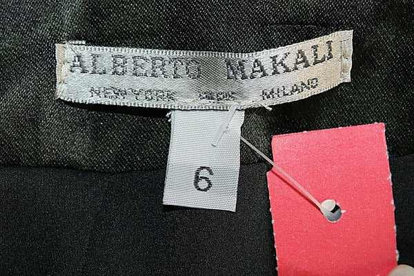 Alberto Makali 6 Dark Olive Black Animal Straight Polyester Spandex Skirt