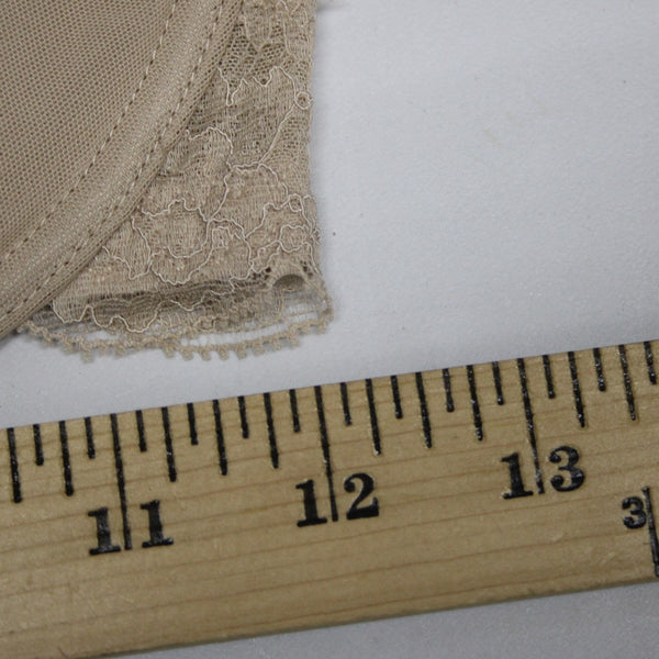 Natori Sz 32DDD Nude Mesh Overlay Lace Trim  Underwire Bra