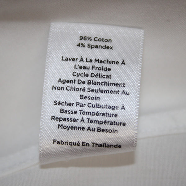 Talbots Top Sz 18wp White Collared Button Up Non Iron Cotton Spandex Top