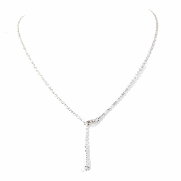KIMBERLY NEW Silvertone Rhinestone Accent 14.5" w 4.5" Multi Ring Ext Necklace