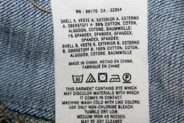 Pilcro Sz XSP Blue Denim Olive Green Denim Cotton Blend Jacket