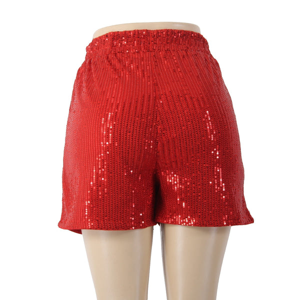 Why Dress Shorts NEW $68 Sz S x 2.5 Red Multi Color Rhinestones Xmas Tree Poly