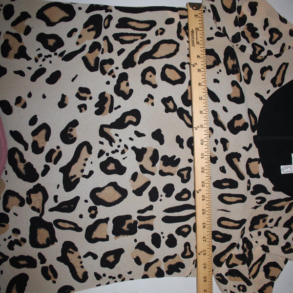 Badgley Mischka Belle Sz 14 Tan Black Animal Print Flared Lined 100% Poly Dress