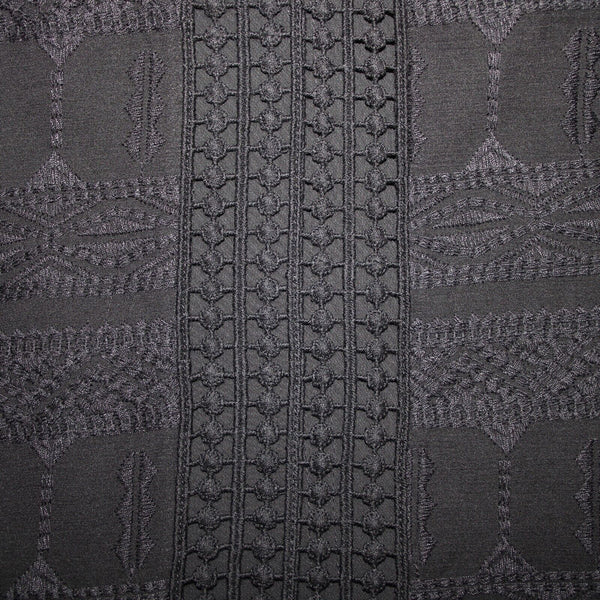 Joie Sz XS Black Embroidered Tassle Fringe Lined 100% Polyester Cotton Top