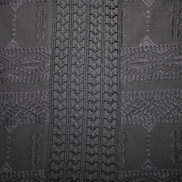 Joie Sz XS Black Embroidered Tassle Fringe Lined 100% Polyester Cotton Top