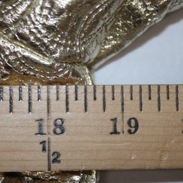 Michael Kors Blazer Jacket Sz 8 Gold Crinkle Quilted Pockets Poly Jacket