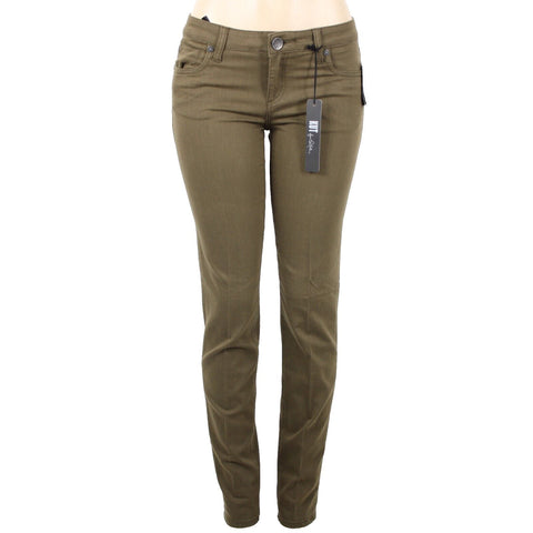 Kut NEW $91 Diana Sz 4 X 33 Moss Green Skinny Cotton Poly Spandex Jeans