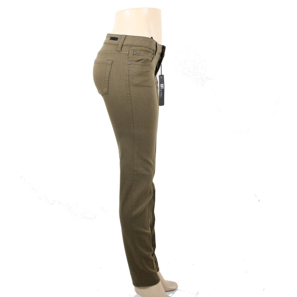 Kut NEW $91 Diana Sz 4 X 33 Moss Green Skinny Cotton Poly Spandex Jeans