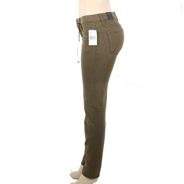 Kut NEW $91 Diana Sz 4 X 33 Moss Green Skinny Cotton Poly Spandex Jeans