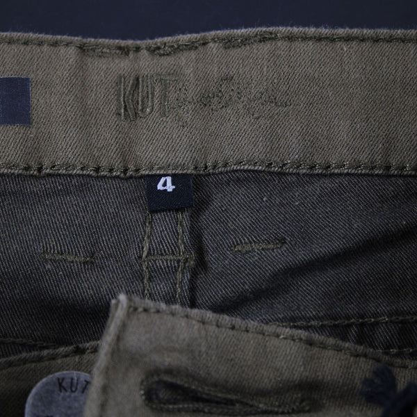Kut NEW $91 Diana Sz 4 X 33 Moss Green Skinny Cotton Poly Spandex Jeans
