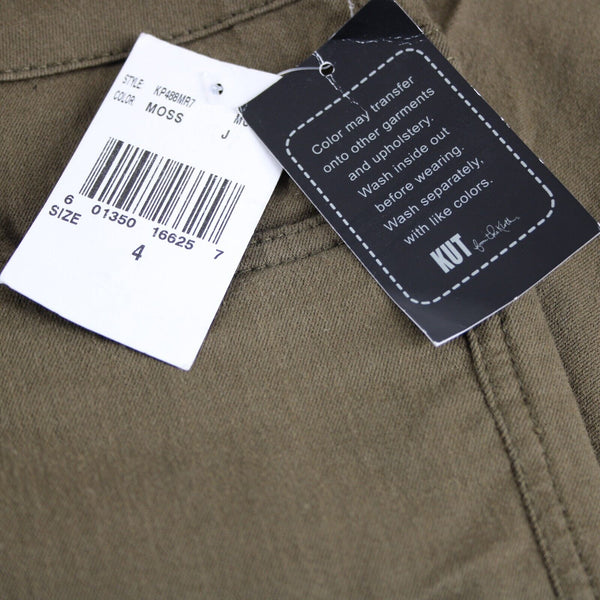 Kut NEW $91 Diana Sz 4 X 33 Moss Green Skinny Cotton Poly Spandex Jeans