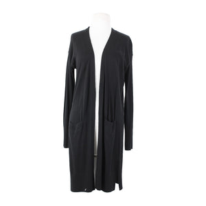 Halogen NEW $79 Sz S Black Pockets Midi Viscose Nylon Polyester Wrap Sweater