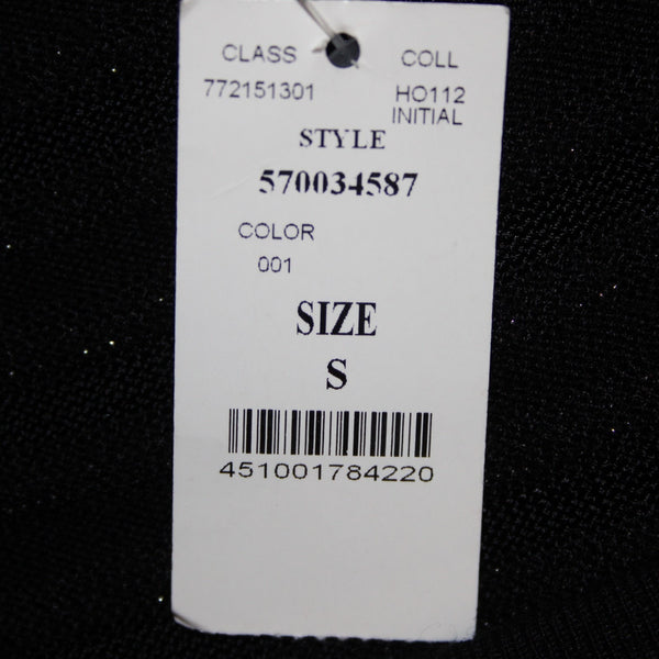 White House Black Market Top NEW Sz S Black Silver Striped Rayon Poly Top