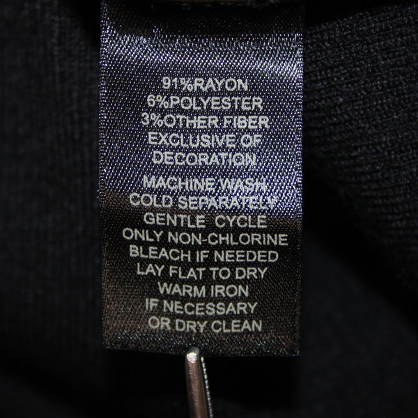 White House Black Market Top NEW Sz S Black Silver Striped Rayon Poly Top