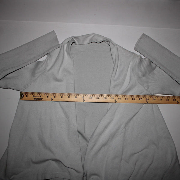 Fabletics NEW $70 Savanna Sz S Gray Asymmetrical Scarf Detail Cotton Nylon Wrap