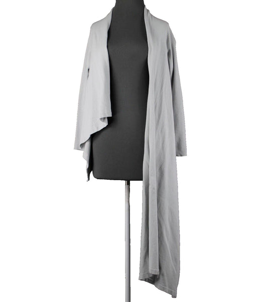 Fabletics NEW $70 Savanna Sz S Gray Asymmetrical Scarf Detail Cotton Nylon Wrap