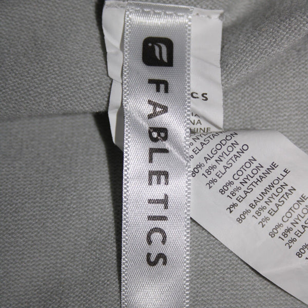 Fabletics NEW $70 Savanna Sz S Gray Asymmetrical Scarf Detail Cotton Nylon Wrap